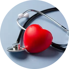 Stethoscope with heart stress ball